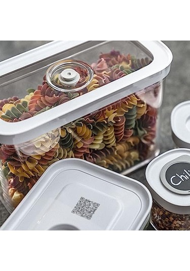 Fresh & S Cube Saklama Düzenleyici, 5 Parçalı Orta Set, Kiler Düzenleyiciler Ve Depolama, Plastik, Bpa İçermeyen Hava Geçirmez Kuru Gıda Saklama Kabı Badem, Muz Cipsi, Kuruyemiş Ve Daha Siyah