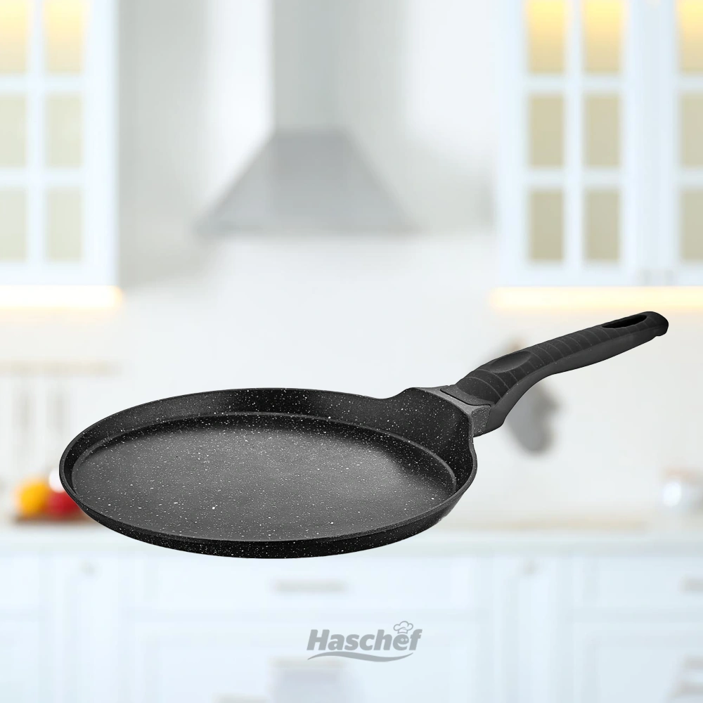 Zümrüt Krep Tavası 26 Cm Siyah