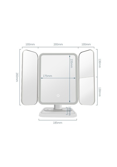 Ctbx 430 Üç Taraflı Katlanır Led Makyaj Aynası
