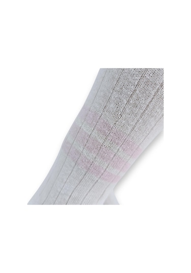 Çizgili Pamuklu Çocuk Külotlu Çorap Krem