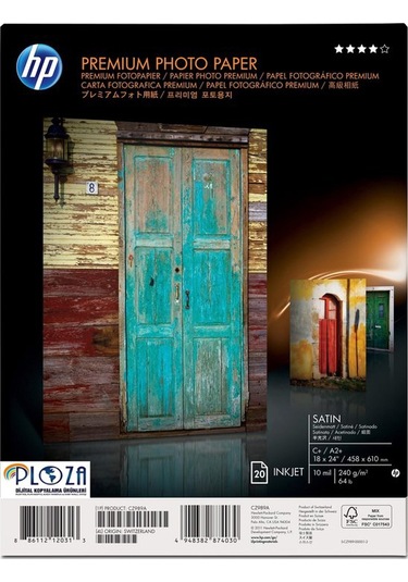 Cz989a Hp Premium Photo Saten Plotter Kağıdı 458 x 610 Mm