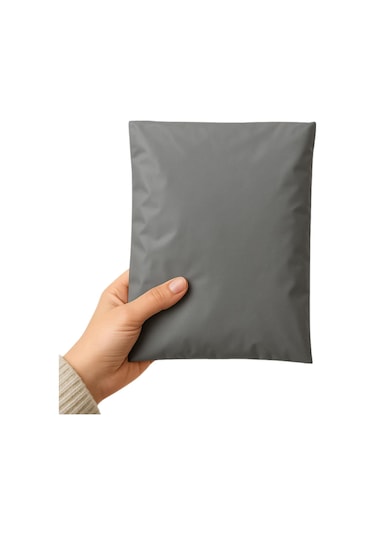 Cepsiz Kargo Poşeti - 25x30 Cm - Gri - 100 Adet Gri 30 X 25 100'lü Kargo Poşeti