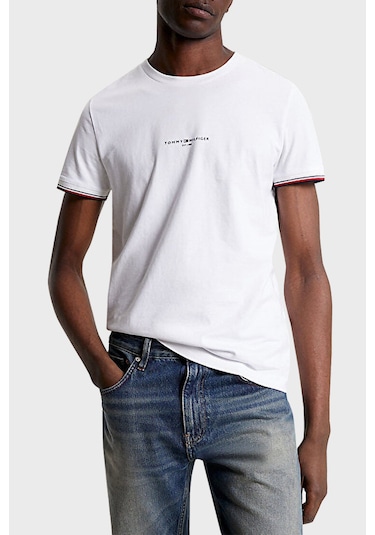 Tommyhilfiger Sıfır Yaka T-shirt Regular Fit Beyaz