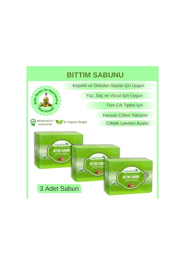 Organicsun Doğal Bıttım Sabunu 3 x 140 G