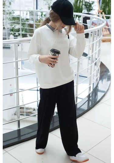 Intormul'tibrend Okul İçin Oversize Kazak 150116522 Beyaz