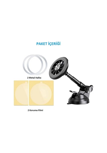 Blue Spectrum H-ct138 Ekstra Güçlü Manyetik Araç İçi Telefon Tutucu Siyah