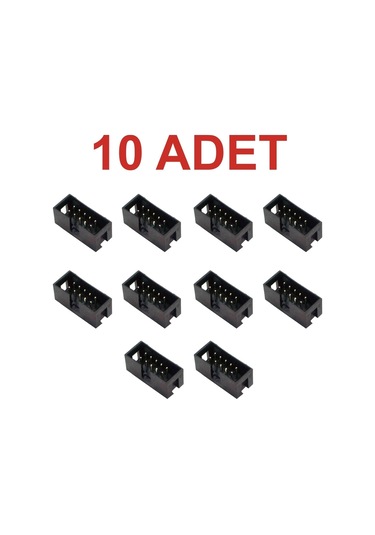 10 Adet 10 Pin Idc Konnektör Erkek 180 Derece Rodevino