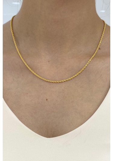 Zümrüt Sarraf 14 Ayar Altın Halat Zincir Kolye 3 Gr