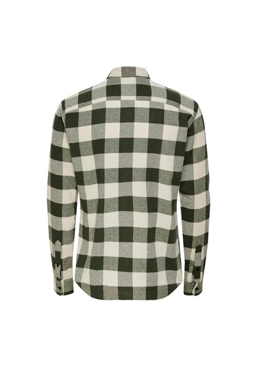 Only & Sons Onsgudmund Erkek Kareli Gömlek Yeşil 001