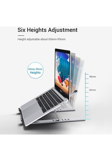 Didadodo Vention Katlanabilir Dizüstü Standı - 6 Ayar Pozisyon, Kaymaz Taban, 17 İnçe Kadar Tablet Ve Laptop Uyumlu, Küçük Boyutlu Tasarım
