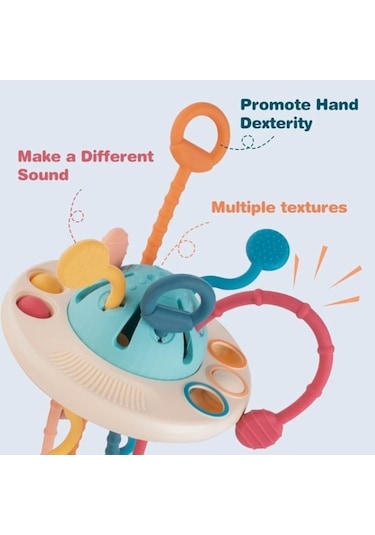 Yaş Silikon Seyahat Oyuncak, Oyuncak, Oyuncak, Motor Montessori Ipli Ince Için Hediyes Günü Geliştirme, Duyusal Duyusal Doğum Çok Çekme Becerisini Bebek Ay Ay Aktivite 6-12 20241015 12-18 1 Ba