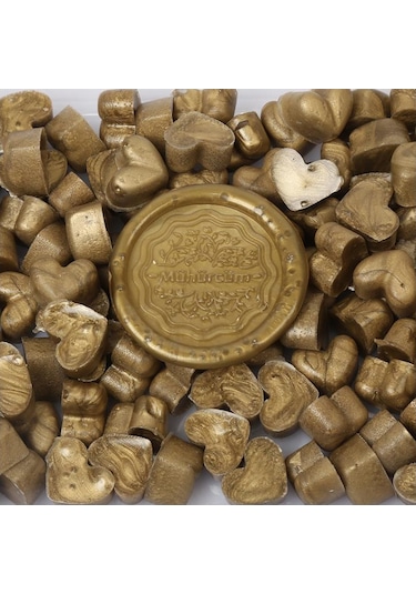 Davetiye Mum Mühürü Uygulama Seti Su Yeşili Renk 455 Çelenk