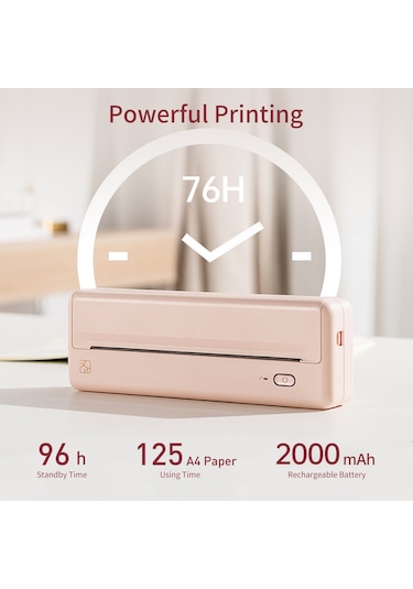 Hallow HPRT-MT810 A4 Termal Baskı Taşınabilir Kağıt Yazıcı