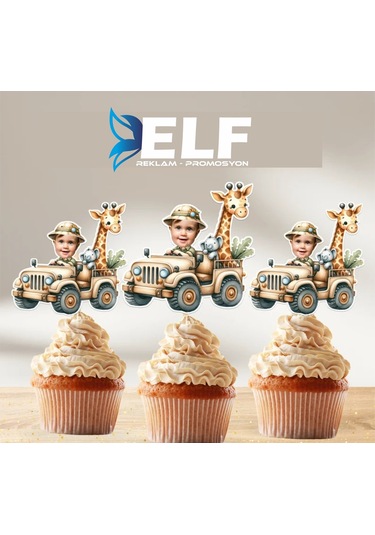 Kişiye Özel Safari Temalı Kürdan Süsüs 10 Adet 0