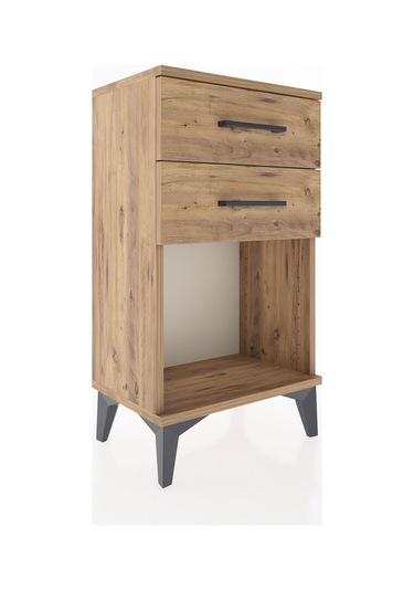 Arges Komodin 2 Çekmeceli 44x30x80 Çam-çam Çam