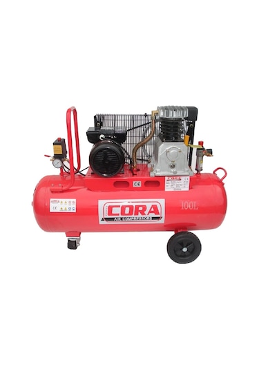 Cora 100 2.5 Hp 8 Bar 100 LT Kasnaklı Yağlı Monofaze Kompresör