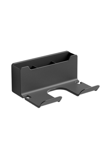 Lichen Saç Kurutma Makinesi Rafı, Punch Yok, Banyo Duvara Montaj Gri