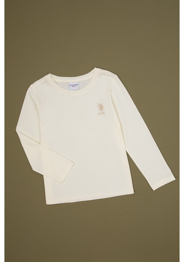 U.s. Polo Assn. Kız Çocuk Tişört Basic 50317923-vr256 İnci
