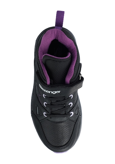 Slazenger KESHA Çocuk Cırt Cırtlı Siyah / Mor Bot