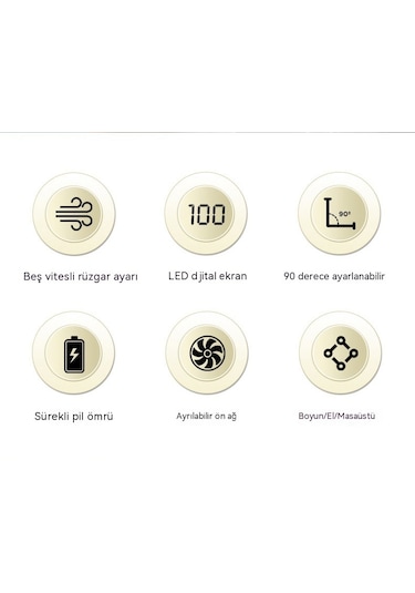 Eternal Luck Aromatrapi Küçük Fan El Tipi Taşınabilir Taşınabilir Dijital Ekran Fan-mavi