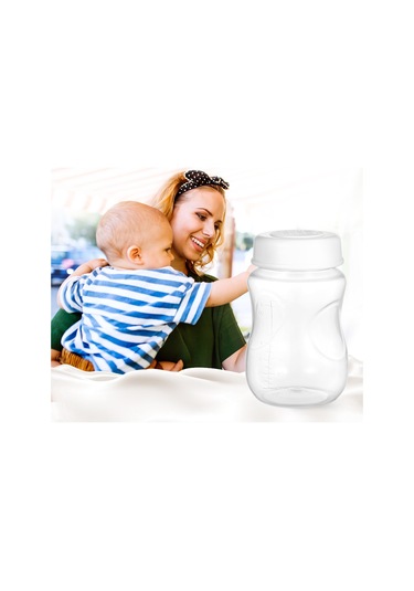 Vkemall Adet Sızdırmaz Kapaklı Geniş Ağızlı Bpa İçermeyen Anne Sütü Şişeleri 180ml/ 6.1o Şeffaf