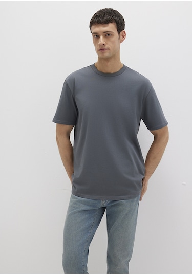 Mavi - Bisiklet Yaka Lacivert Basic Tişört 0611596-80776 Lacivert