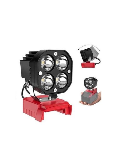 Bloomnest 18v Pil Uyumlu 40w 6000lm El Feneri, Led Projektör, Kablosuz Çalışma Işığı, Kamp Ve Bakım İçin Asorti Çok Renkli