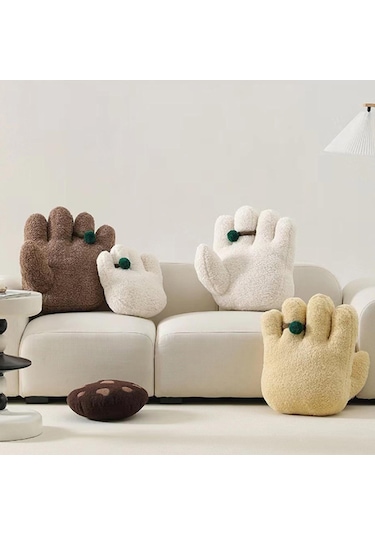 Suntek Magideal Peluş Yastık Modern El Atma Yastığı Ve Rahat Şekli Sarı