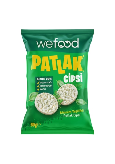 Wefood Mevsim Yeşillikli Patlak Cipsi 60 G 8'li 8683347037698