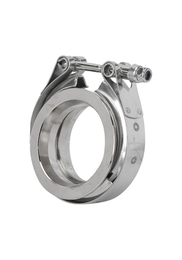 Reedark Otomobil Egzos Borusu 304 Paslanmaz Çelik V Tipi Klips Flanş Seti 2.5 İnç 63mm - Güçlü Bağlantı, Kolay Kurulum, Evrensel Uyum