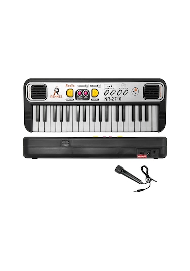 Rennes NR-27 Çocuklar İçin Pilli Mikrofonlu 37 Tuşlu Eğitici Org (2 - 8 Yaş)