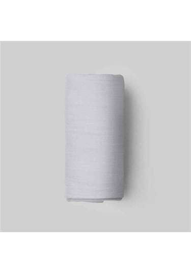 Maki %100 Pamuklu Açık Gri 100X200 Tek Kişilik Lastikli Çarşaf Ta