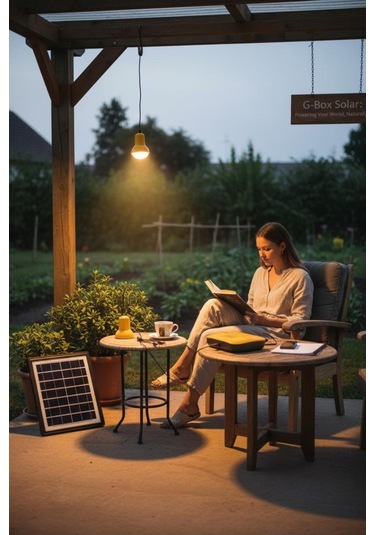 Solar Panelli Kamp, Karavan, Bahçe, Balkon Aydınlatma Seti