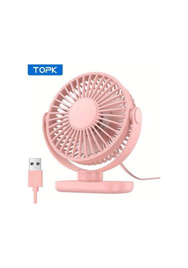 Boatshop1 Topk Kişisel Usb Klipsli Masa Fanı Pembe Fırçasız Motor Sessiz Güçlü Hava Akışı Sağlam Kelepçe Taşınabilir Mini Fan Yatak Ofis Rv