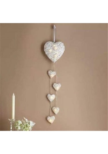 Fortunelane Kalp Şekilli Bakırcı Işıklı Hediye: 30 Islak Beyaz Işık, Sevgililere Valentine Günü Sürprizi, Yatak Odası/parti Deko