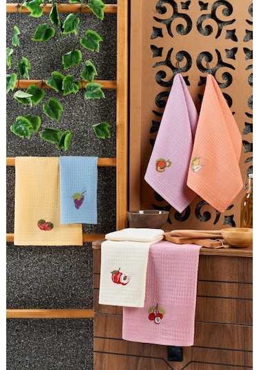 Casnack 6'lı Mutfak Havlusu Seti 40x60 - Turuncu