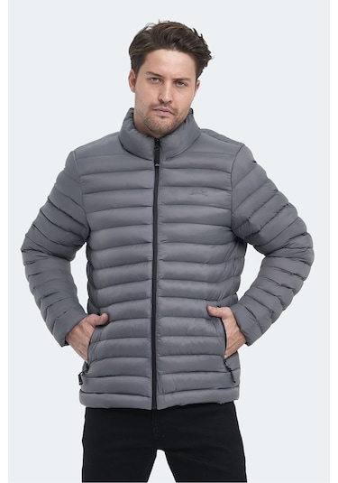 Slazenger Hayden In Erkek Şişme Koyu Gri Mont & Kaban Koyu Gri
