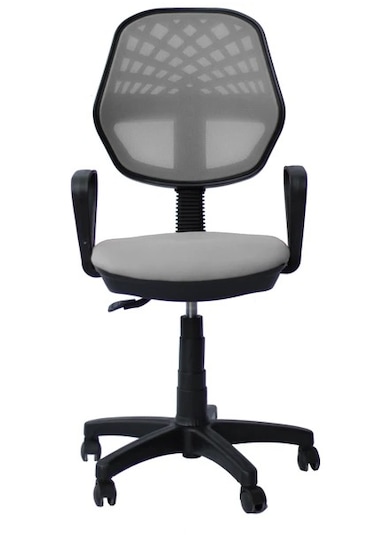 Gri Ofis Koltuğu Büro Çalışma Sanalyesi Oyuncu Koltuğu