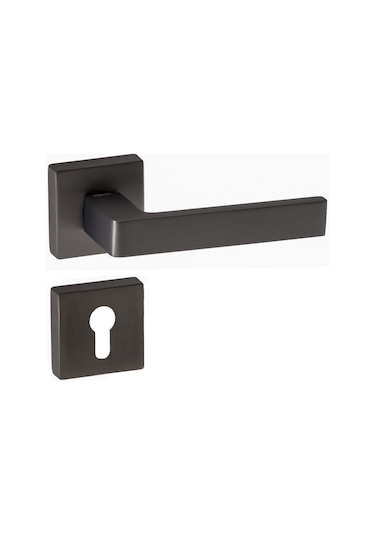 Doğanlar Karma Antrasit Rozetli Kapı Kolu Takım-yale Kol Pk001dgn0111 Renkli