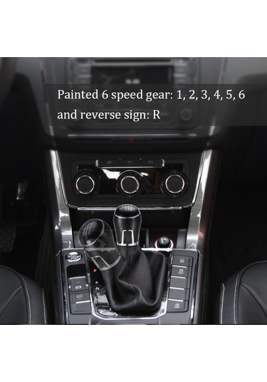 Geeroyoo "vw Passat B7 İçin 6 Vites Deri Vites Topuzu - Kolay Montaj, Rahat Kullanım" Diğer