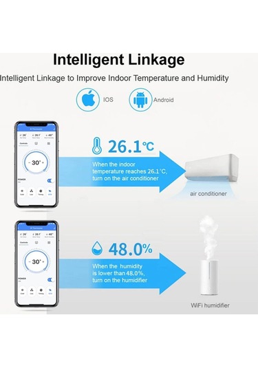 Ts06 Pro Dokunmatik Akıllı Klima Kontrol Cihaz Akıllı Termostat Dahili Sıcaklık Ve Nem Sensörü