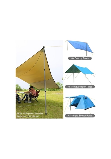 Artfulabode Yürüyüşü Yedek Tente Tent Siyah Sırt Pol Plaj Kamp Kalınlaştırılmış Direkler Direği Destek Çubukları Çubuğu Çantası Çadır Çadır Çadır Barınağı Ayarlanabilir Alüminyum Alaşım Aksesuarları Ut Siyah