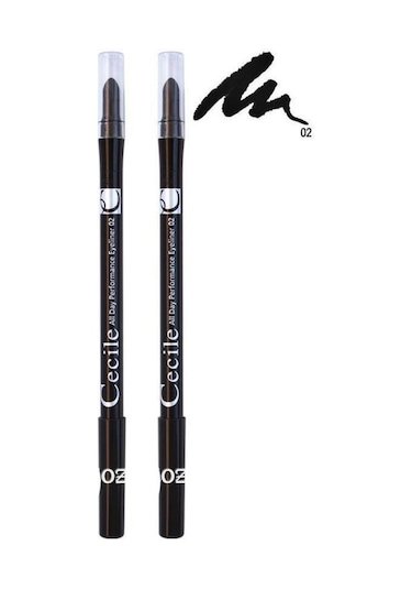 Cecile Eyeliner - All Day Performance Eyeliner 02-Siyah Göz Kalem
