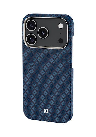 İphone 17 Pro Max Uyumlu Kılıfm-safe Şarj Özellikli Benks Armorair Armorgrid Serisi Kevlar Mavi Mavi