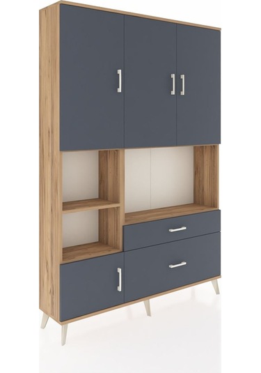 Arges Dolap 7 Raflı 2 Çekmeceli 5 Kapaklı 132x30x195 Çam-antrasit/antrasit Antrasıt/antrasıt Arges Dolap 7 Raflı 2 Çekmeceli 5 Kapaklı 132x30x195 Çam-antrasit/antrasit Antrasıt/antrasıt