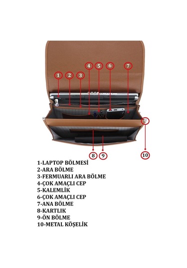 Case Club 2011 Evrak Tipi Erkek El Ve Omuz Çantası Taba