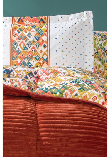 Yataş Bedding Diamond Tek Kişilik Triola Set - Turuncu