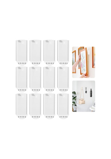 12 Adet-resim Çerçeveleri İçin Yapışkanlı Resim Kancaları Yapışkanlı Kancalar