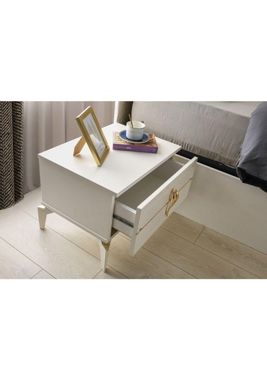 Bükreş Komodin-mdf-aytaşı-Beyaz