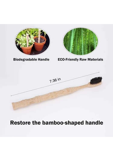 Yuqing Bambu Diş Fırçası Orta Sert Kıllar Çevre Dostu Ve